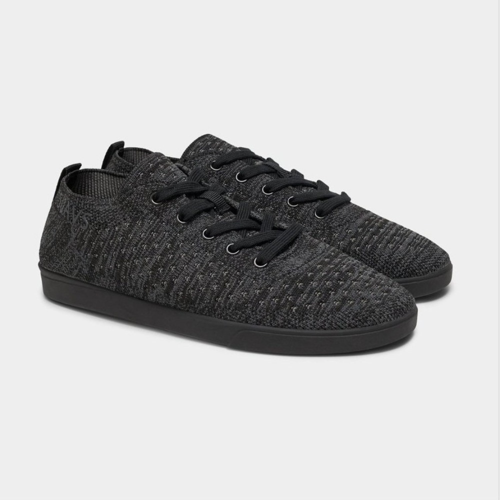 Suavs The Zilker Sneakers SZ9 Black Charcoal Knit Lightweight Comfort Travel
